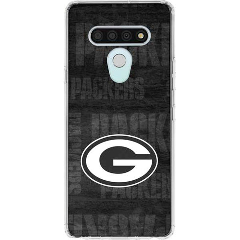NFL Green Bay Packers Black & White LG Stylo 6 Clear Case