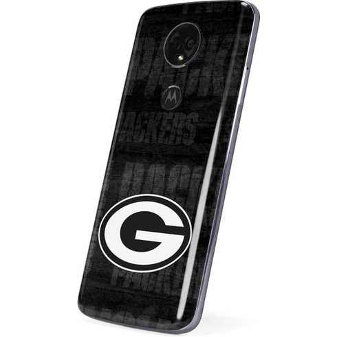 NFL Green Bay Packers Black & White Moto E5 Plus Skin