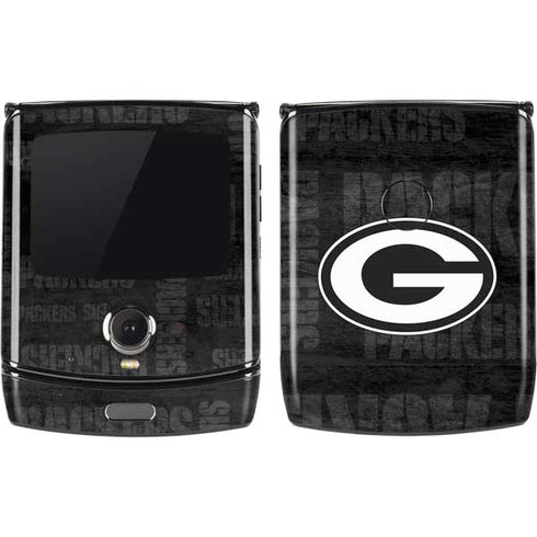 NFL Green Bay Packers Black & White Motorola RAZR Skin
