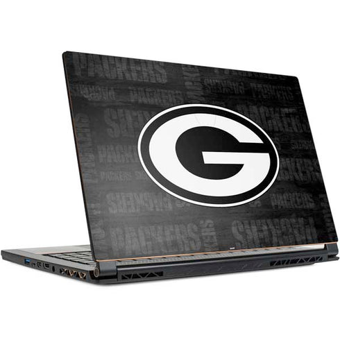 NFL Green Bay Packers Black & White MSI GS65 Stealth Laptop Skin