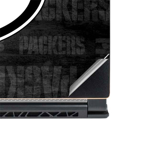 NFL Green Bay Packers Black & White MSI GS65 Stealth Laptop Skin