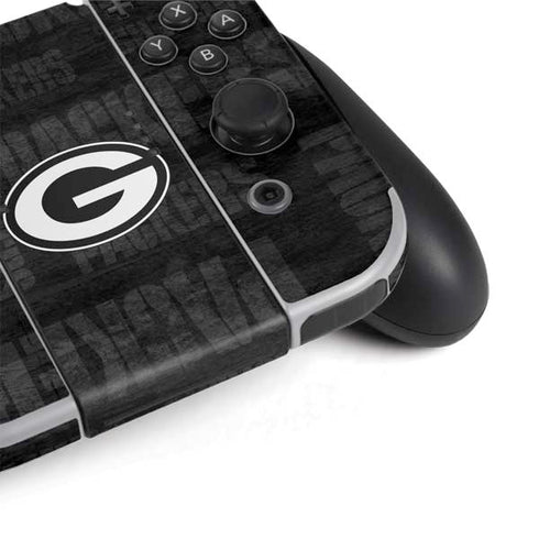 NFL Green Bay Packers Black & White Nintendo Switch OLED (2021) Skin