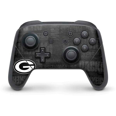NFL Green Bay Packers Black & White Nintendo Switch Pro Controller Skin