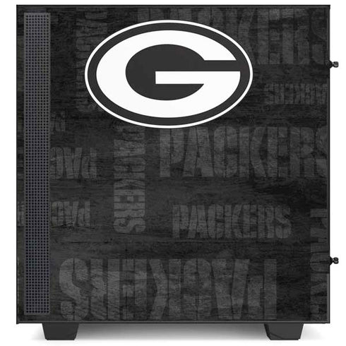 NFL Green Bay Packers Black & White NZXT H510 Compact ATX Mid-Tower Case Skin