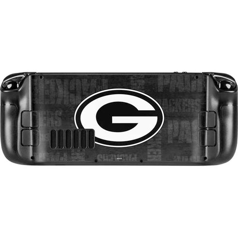 NFL Green Bay Packers Black & White Steam Deck Handheld Gaming Computer Skin