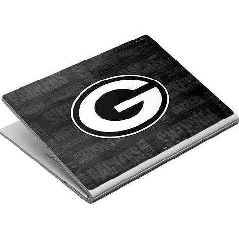 NFL Green Bay Packers Black & White Surface Book Skin