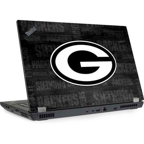 NFL Green Bay Packers Black & White Lenovo ThinkPad Skin