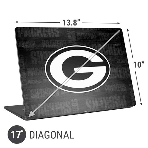 NFL Green Bay Packers Black & White Universal Laptop 17in (13.8 x 10in) Skin