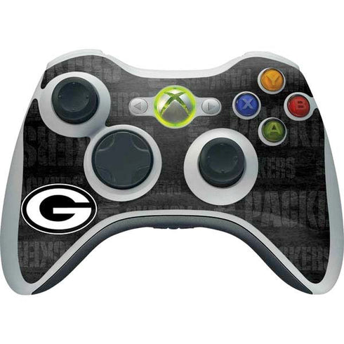 NFL Green Bay Packers Black & White Xbox 360 Wireless Controller Skin