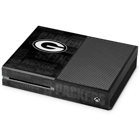 NFL Green Bay Packers Black & White Xbox One Console Skin