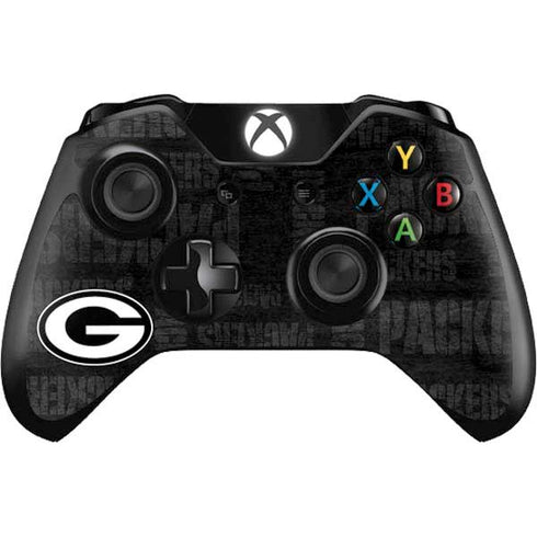 NFL Green Bay Packers Black & White Xbox One Controller Skin