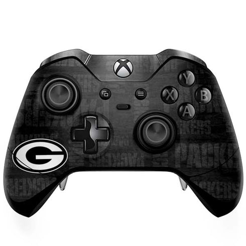 NFL Green Bay Packers Black & White Xbox One Elite Controller Skin