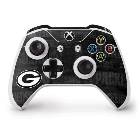 NFL Green Bay Packers Black & White Xbox One S Controller Skin