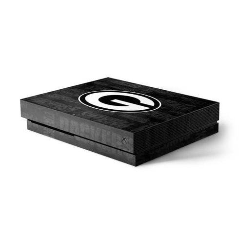 NFL Green Bay Packers Black & White Xbox One X Console Skin