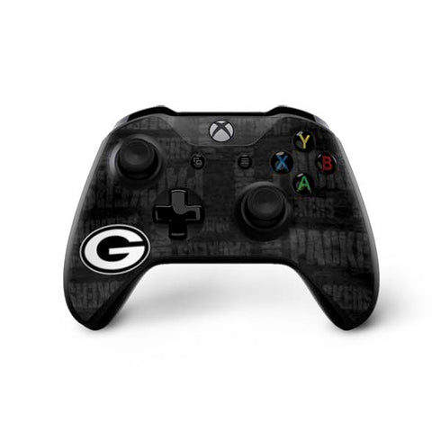 NFL Green Bay Packers Black & White Xbox One X Controller Skin