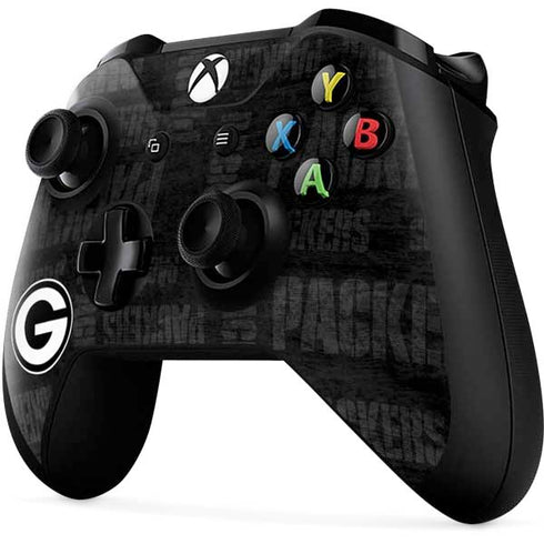 NFL Green Bay Packers Black & White Xbox One X Controller Skin
