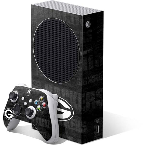 NFL Green Bay Packers Black & White Xbox Series S Skins