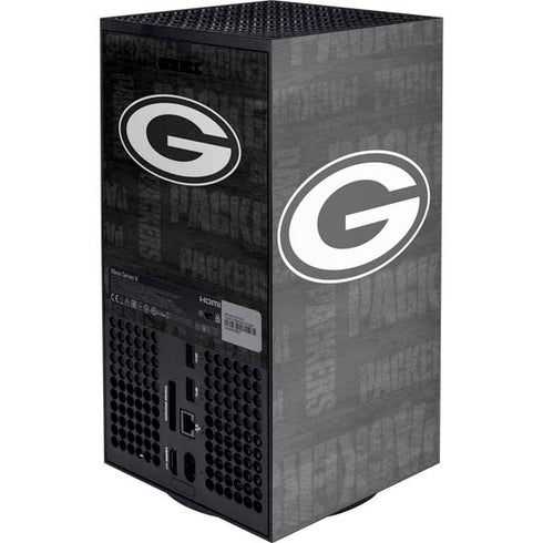NFL Green Bay Packers Black & White Xbox Series X Console Skin