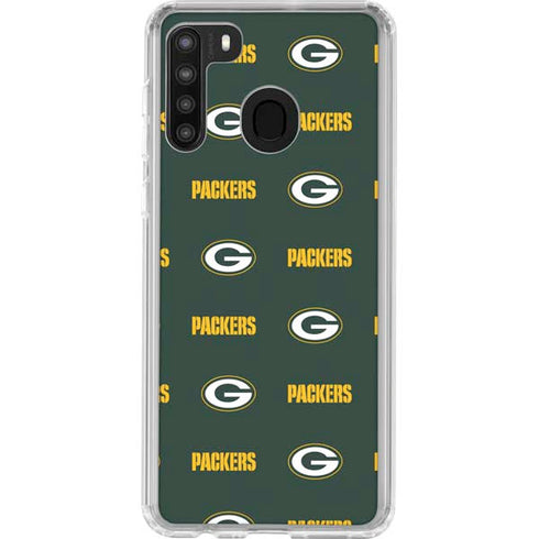 NFL Green Bay Packers Blitz Series Galaxy A21 Clear Case