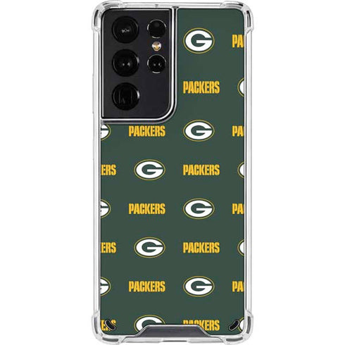 NFL Green Bay Packers Blitz Series Galaxy S21 Ultra 5G Clear Case