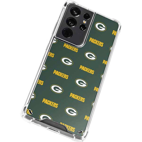 NFL Green Bay Packers Blitz Series Galaxy S21 Ultra 5G Clear Case