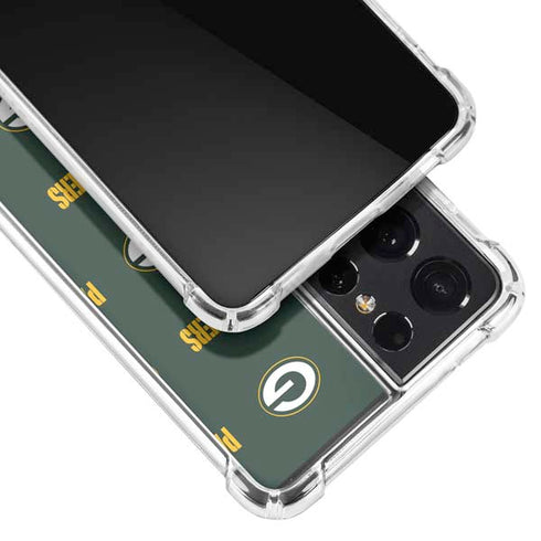 NFL Green Bay Packers Blitz Series Galaxy S21 Ultra 5G Clear Case