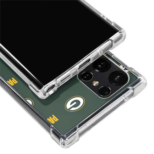 NFL Green Bay Packers Blitz Series Galaxy S22 Ultra Clear Case