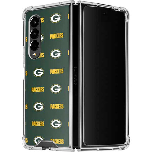 NFL Green Bay Packers Blitz Series Galaxy Z Fold4 5G Clear Case