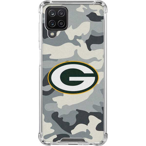 NFL Green Bay Packers Camo Galaxy A12 Clear Case