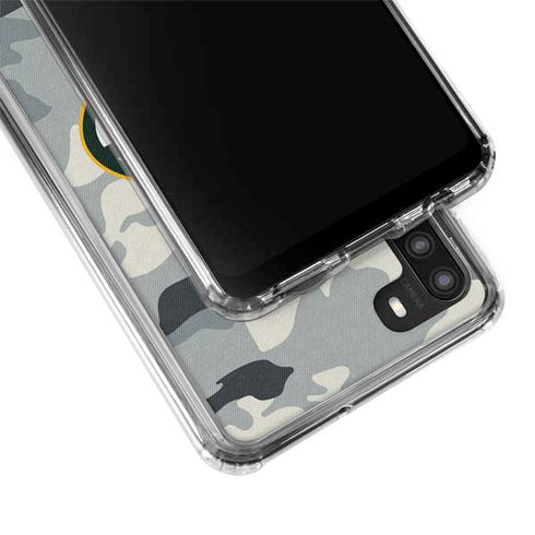 NFL Green Bay Packers Camo Galaxy A21 Clear Case