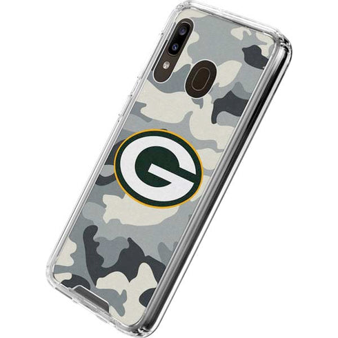 NFL Green Bay Packers Camo Galaxy A30 Clear Case