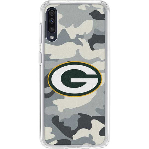 NFL Green Bay Packers Camo Galaxy A50 Clear Case