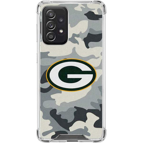 NFL Green Bay Packers Camo Galaxy A52 5G Clear Case