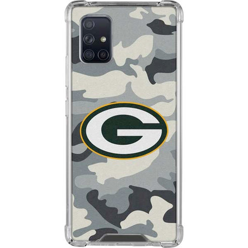NFL Green Bay Packers Camo Galaxy A71 5G Clear Case