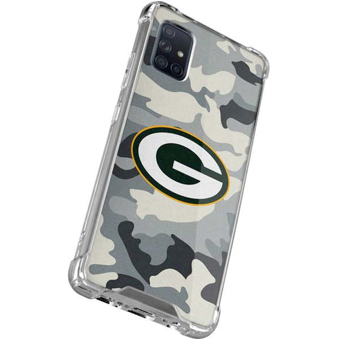 NFL Green Bay Packers Camo Galaxy A71 5G Clear Case