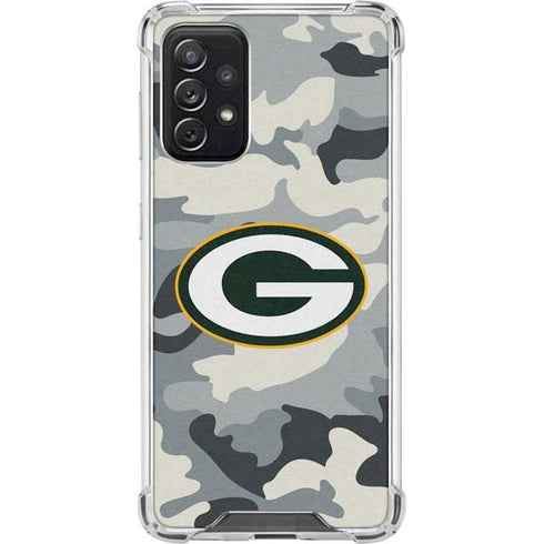 NFL Green Bay Packers Camo Galaxy A72 5G Clear Case