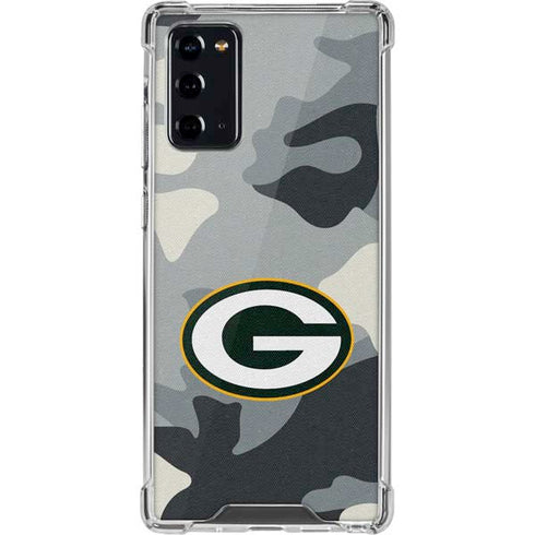 NFL Green Bay Packers Camo Galaxy Note20 5G Clear Case