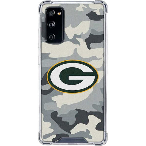 NFL Green Bay Packers Camo Galaxy S20 FE Clear Case