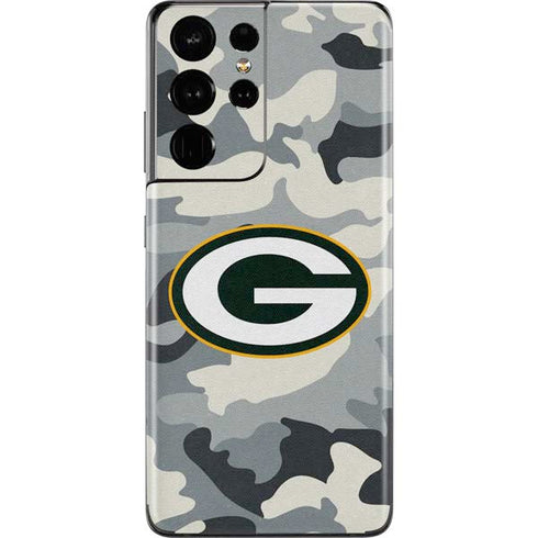 NFL Green Bay Packers Camo Galaxy S21 Ultra 5G Skin