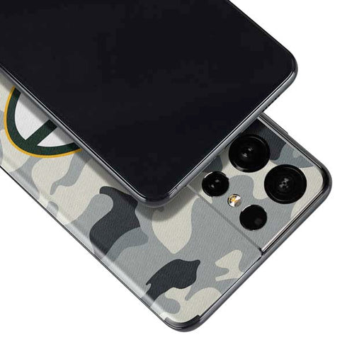 NFL Green Bay Packers Camo Galaxy S21 Ultra 5G Skin