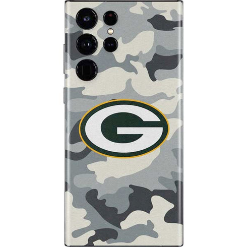 NFL Green Bay Packers Camo Galaxy S22 Ultra Skin