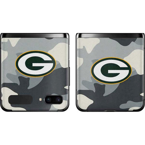 NFL Green Bay Packers Camo Galaxy Z Flip Skin