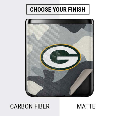 NFL Green Bay Packers Camo Galaxy Z Flip Skin