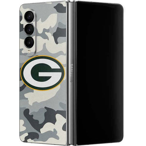 NFL Green Bay Packers Camo Galaxy Z Fold4 5G Skin
