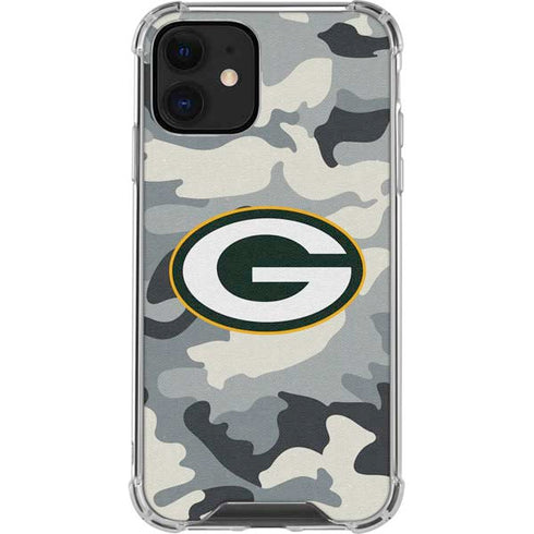 NFL Green Bay Packers Camo iPhone 12 Mini Clear Case