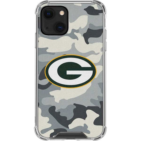 NFL Green Bay Packers Camo iPhone 13 Clear Case