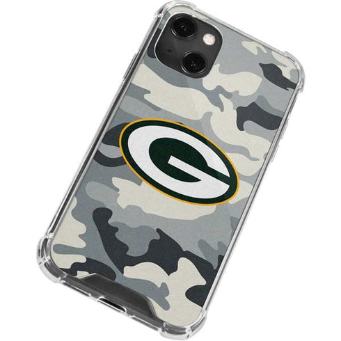 NFL Green Bay Packers Camo iPhone 13 Mini Clear Case