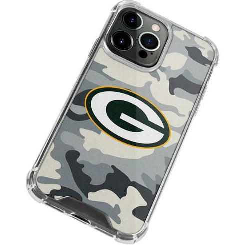 NFL Green Bay Packers Camo iPhone 13 Pro Clear Case