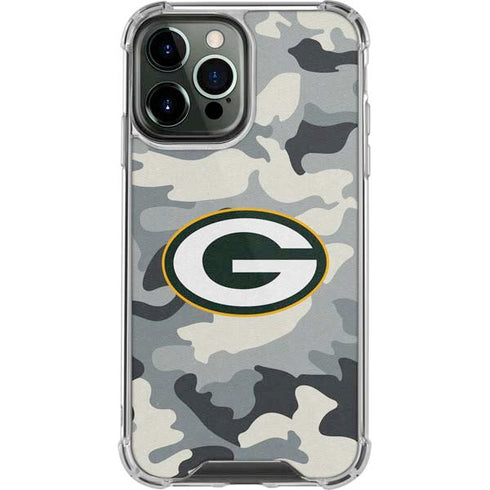 NFL Green Bay Packers Camo iPhone 13 Pro Max Clear Case