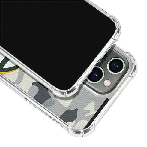 NFL Green Bay Packers Camo iPhone 14 Pro Clear Case